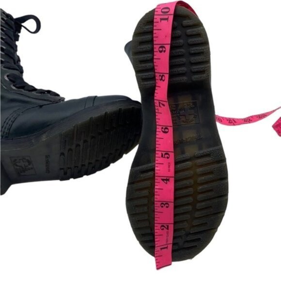 Dr. Martens Triumph Tall Lace Up Fold Over Boot Pink Plaid Women Size 6 - Picture 8 of 10